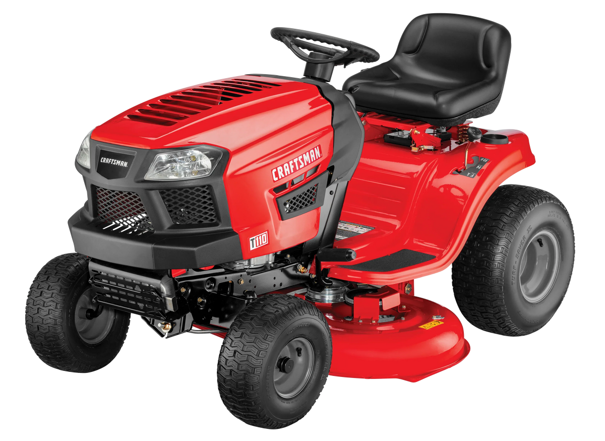 Tondeuse à gazon autoportée Craftsman T110 de 107 cm (42 po) avec moteur Briggs & Stratton de 17,5 HP et transmission à 7 vitesses, modèle 13AN77XS093