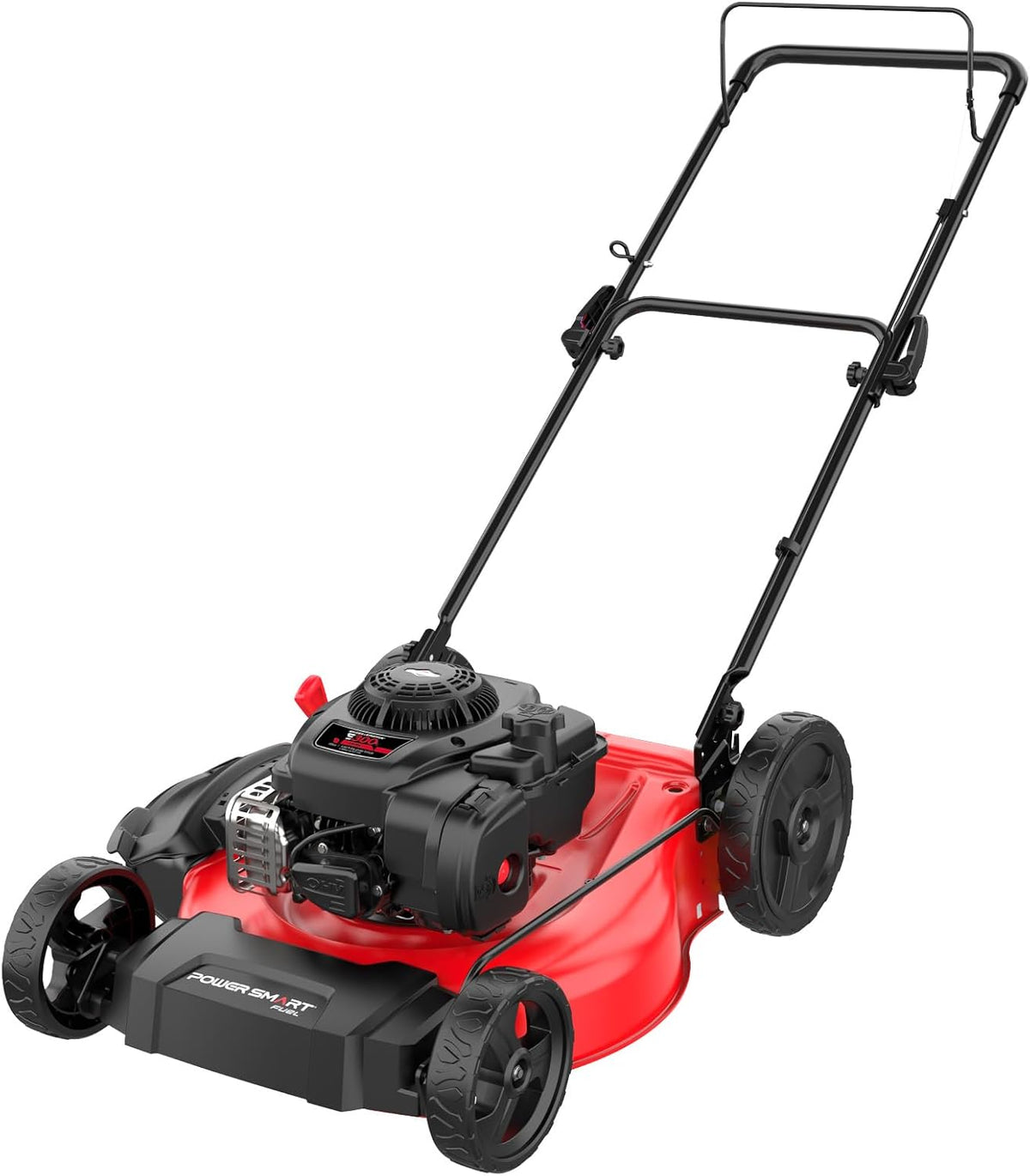 Tondeuse à gazon à gazon à essence PowerSmart de 53 cm (21 po) avec moteur Briggs & Stratton E300 de 125 cm³, tondeuse poussée 2 en 1 avec broyage et éjection latérale.
