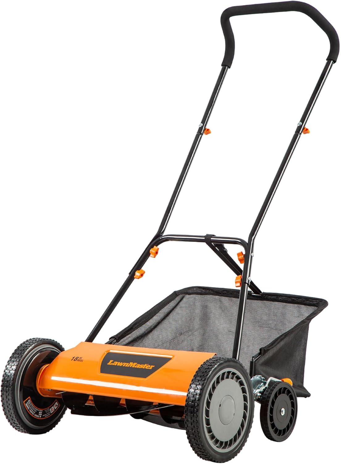 Tondeuse à gazon à gazon manuelle LawnMaster LMRM1801, 45,7 cm (18 pouces), 5 lames