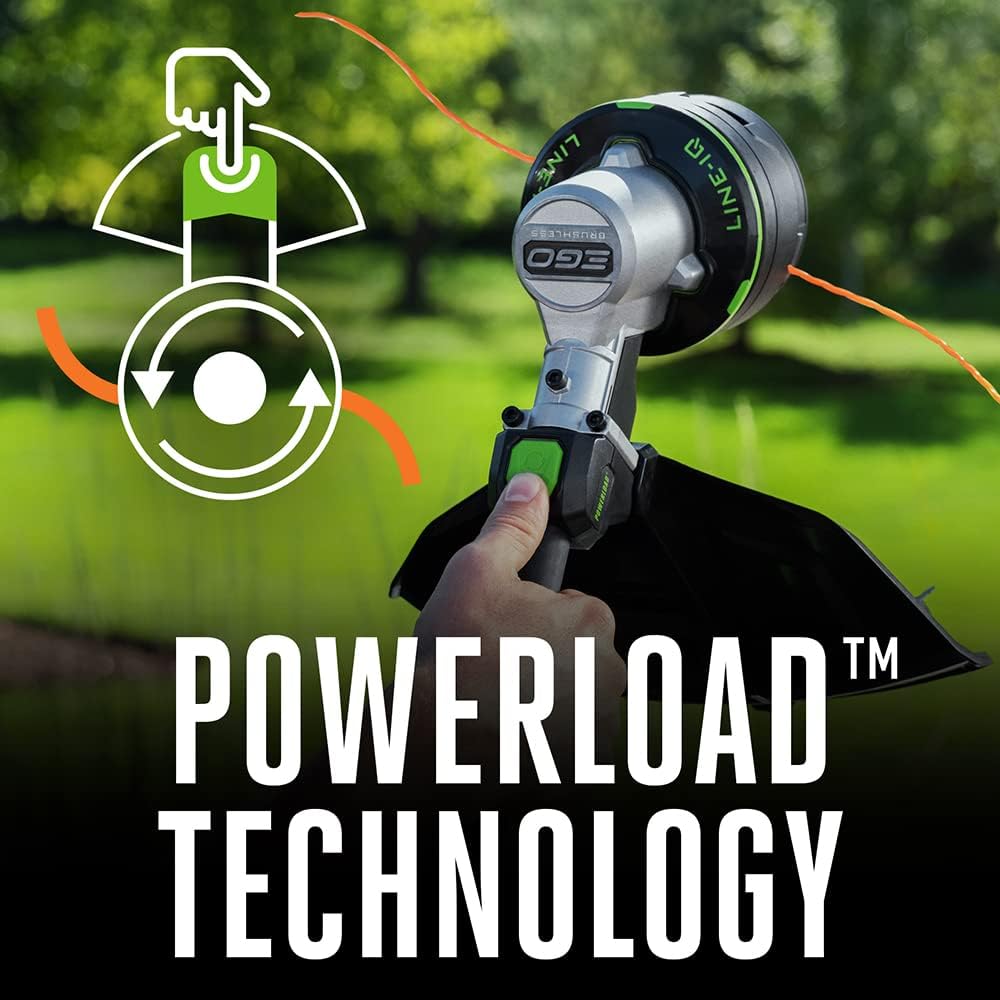 Coupe-bordures à batterie EGO POWER+ 16 pouces pour désherber et tailler les mauvaises herbes, avec manche télescopique en fibre de carbone POWERLOAD LINE IQ, batterie 56 V 4,0 Ah et chargeur inclus - ST1623T pratique