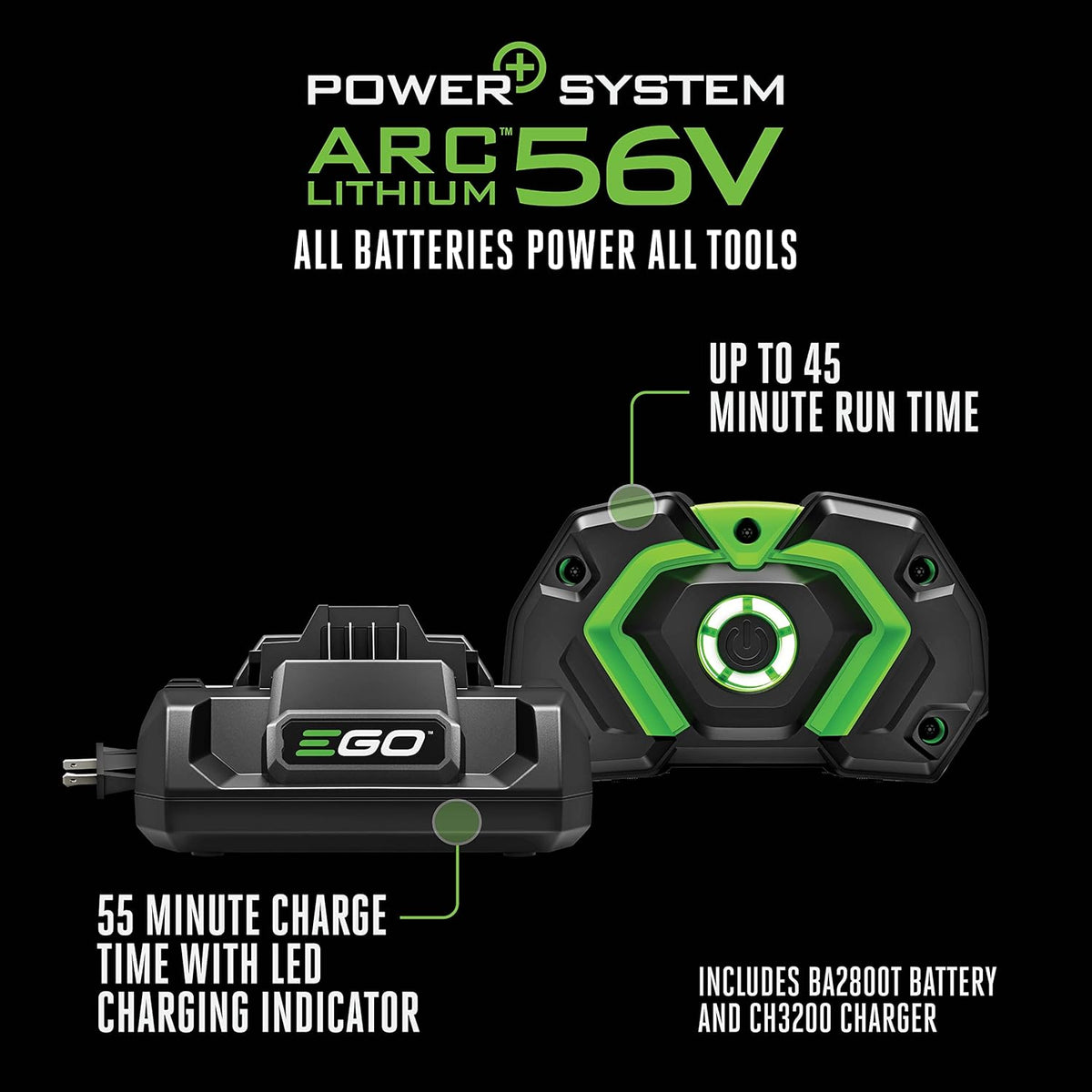 Coupe-bordures à batterie EGO POWER+ 16 pouces pour désherber et tailler les mauvaises herbes, avec manche télescopique en fibre de carbone POWERLOAD LINE IQ, batterie 56 V 4,0 Ah et chargeur inclus - ST1623T pratique