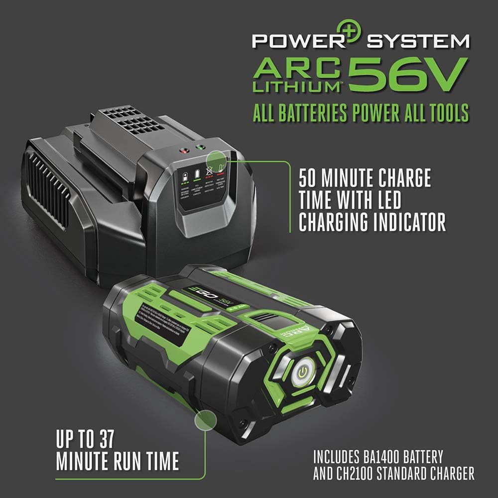 Coupe-bordures à batterie EGO POWER+ 15 pouces pour mauvaises herbes et gazon, avec technologie POWERLOAD et arbre divisible en fibre de carbone. Batterie 56 V 2,5 Ah et chargeur inclus - ST1521S pratique