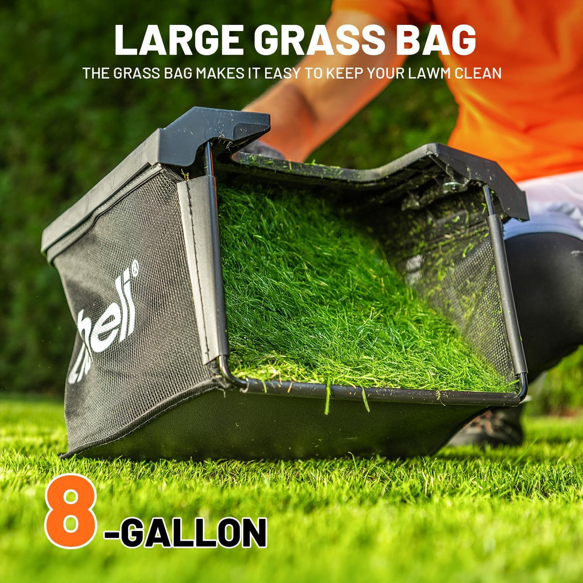 Tondeuse à gazon à gazon sans fil Litheli U20 Handy+ 20 V, 33 cm (13 pouces), idéale pour le jardin, la cour et la ferme. 5 hauteurs de coupe, légère et batterie portable 4,0 Ah incluse.