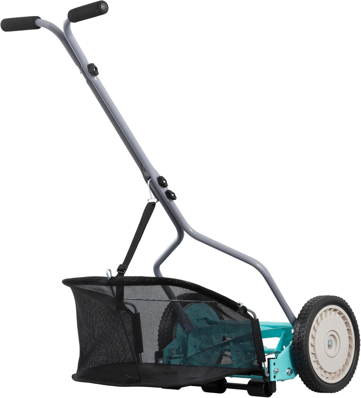 Tondeuse à gazon à cylindre Mower Company 1725-16GC de 16 pouces à 7 lames avec dispositif de ramassage des débris d'herbe, conçue spécifiquement pour les pelouses, modèle vert (16 pouces à 7 lames avec bac de ramassage d'herbe)