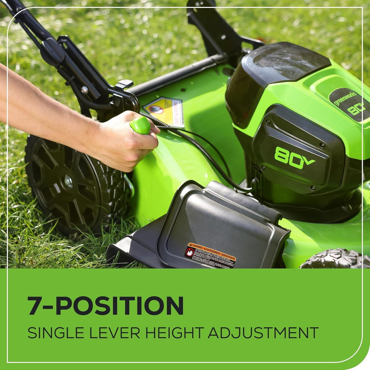 Tondeuse à gazon à gazon électrique sans fil Greenworks 80 V 53 cm (autotractée) + souffleur de feuilles axial (580 CFM) (plus de 75 outils compatibles), batterie 4,0 Ah et chargeur rapide 60 minutes, vert et noir