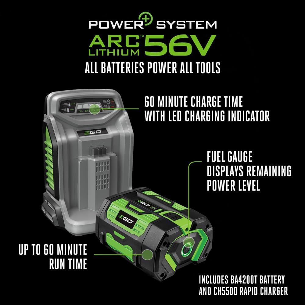 Tondeuse à gazon à gazon électrique EGO POWER+ autotractée sans fil avec sélecteur de coupe et commande tactile, batterie 56 V 7,5 Ah et chargeur rapide inclus – LM2135SP
