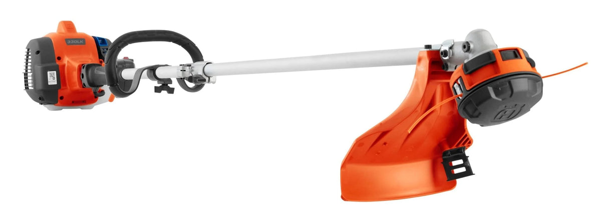 Débroussailleuse à essence Husqvarna 970545001 330LK 28 cm³ 2 temps 50 cm (20 po) à arbre droit avec accessoires et fonction de dressage de bordures pratique