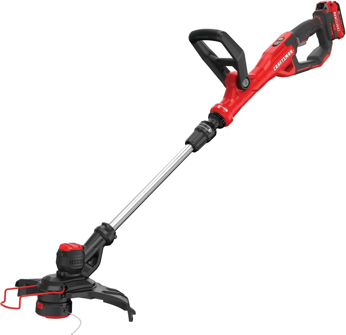 Coupe-bordures et dresse-bordures sans fil pratique CRAFTSMAN V20, avec batterie 2,0 Ah et chargeur, léger, autonomie prolongée, 2 vitesses (CMCST900D1)