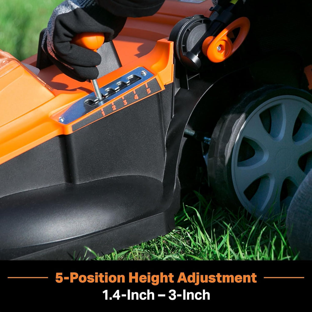 Tondeuse à gazon sans balais LawnMaster CLMF4817E 48V MAX avec 2 batteries 24V MAX 4,0 Ah et un chargeur double