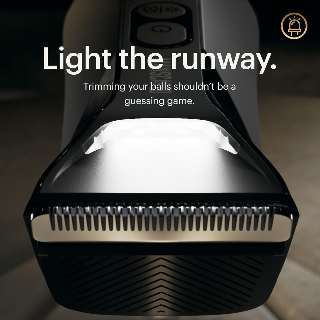 MANSCAPED® The Lawn Mower® 4.0 PRO - Tondeuse à gazon pour le maillot et le corps, lame SkinSafe® améliorée, étanche et utilisable sur peau sèche ou humide, compatible avec la recharge USB-C et sans fil, rasoir intime pour homme avec verrouillage de