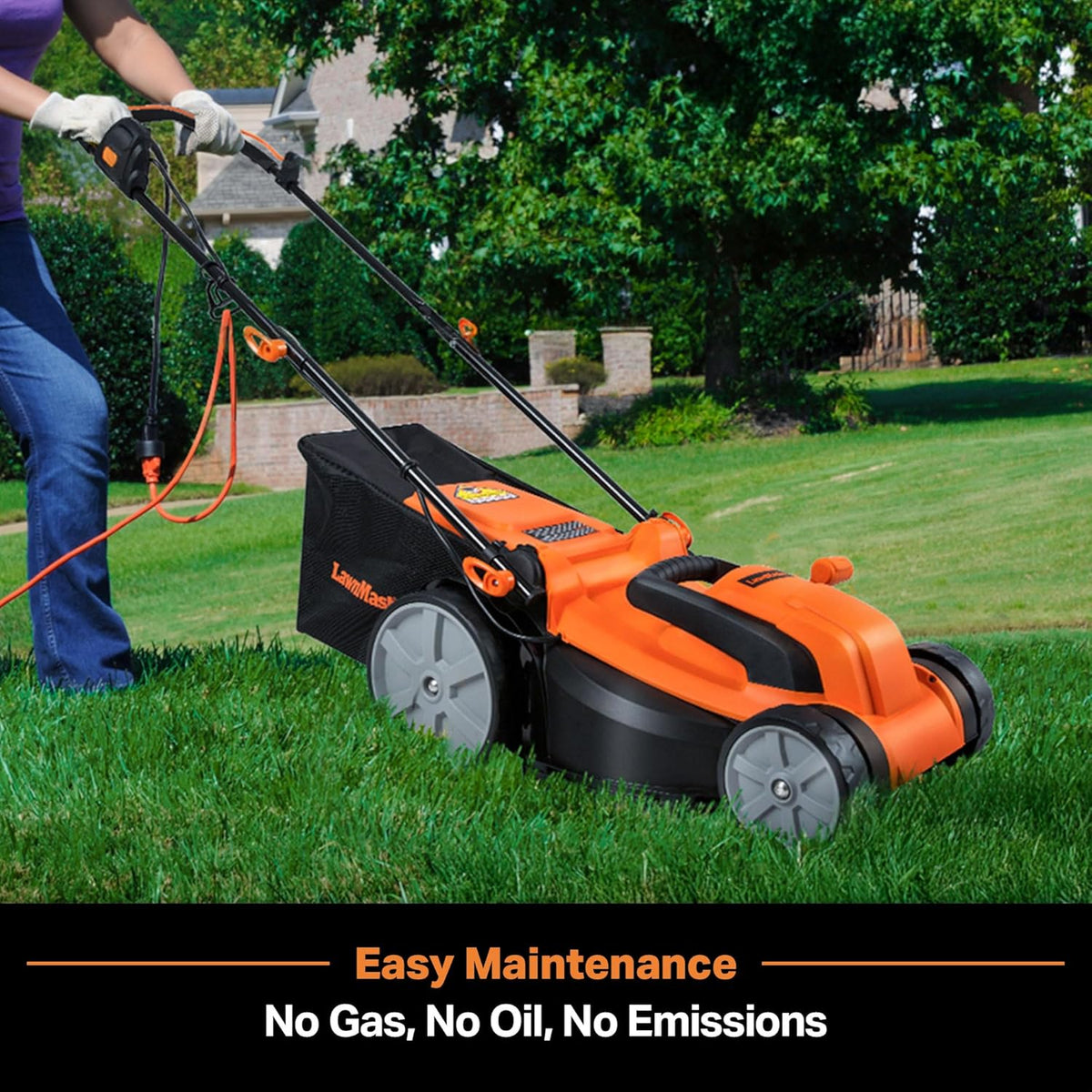 Tondeuse à gazon à gazon électrique LawnMaster MEB1216K, 40 cm (16 pouces), 12 A