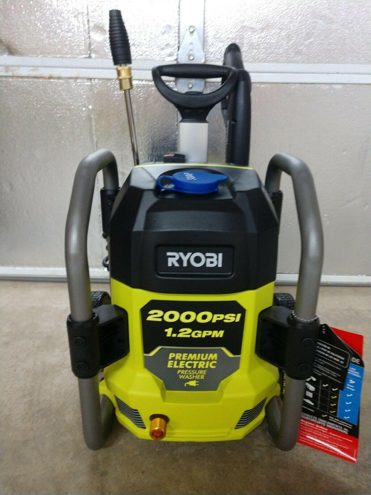 Appareil de nettoyage haute pression électrique à à eau froide RYOBI 2000 PSI 1,2 GPM
