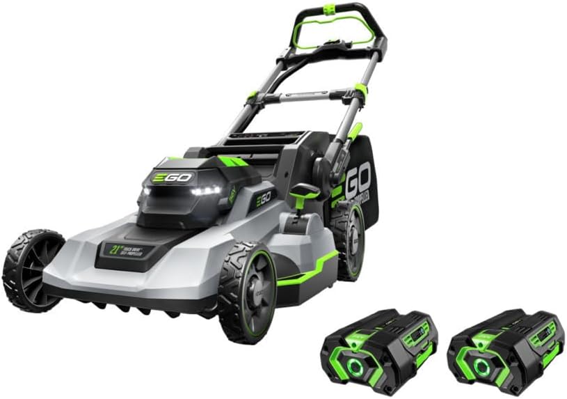 Tondeuse à gazon à gazon sans fil autotractée EGO Power+ 53 cm (21 pouces) 56 V avec 2 batteries 4,0 Ah et chargeur rapide, noire