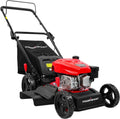 Tondeuse à gazon à gazon autoportée PowerSmart 18 po, moteur OHV 144 cm³, 3 en 1, à essence, avec réglage de la hauteur et sac de mulching.