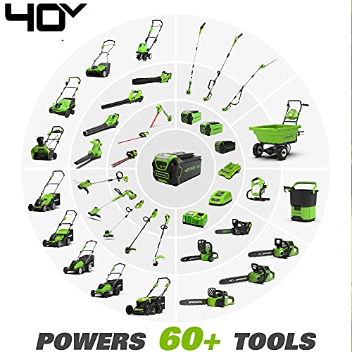 Tondeuse à gazon à gazon électrique sans fil Greenworks 40V 16, batterie 4,0 Ah et chargeur inclus