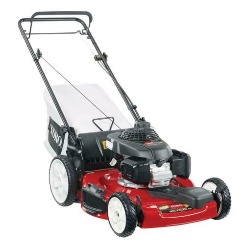 Tondeuse à gazon à essence autotractée, moteur OHV 170 cm³ de 56 cm (22 pouces), roues hautes, propulsion arrière, 3 en 1 avec réglage de la hauteur, huile incluse