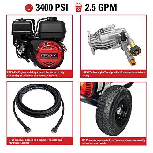Appareil de nettoyage haute pression à essence CM61083 Clean Machine 3400 PSI