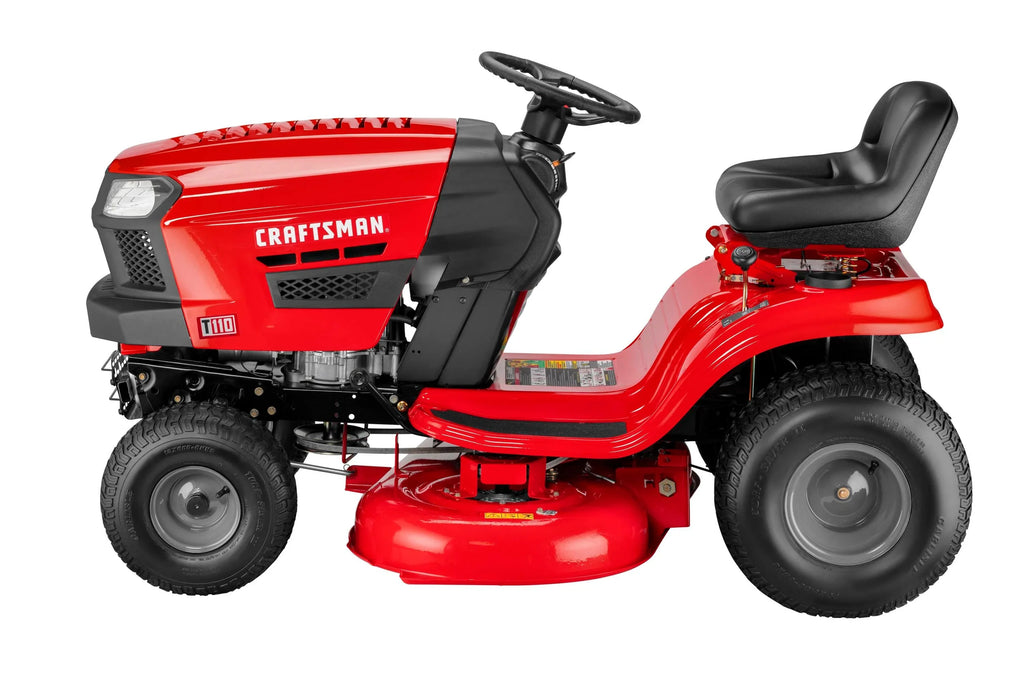 Tondeuse à gazon autoportée Craftsman T110 de 107 cm (42 po) avec moteur Briggs & Stratton de 17,5 HP et transmission à 7 vitesses, modèle 13AN77XS093