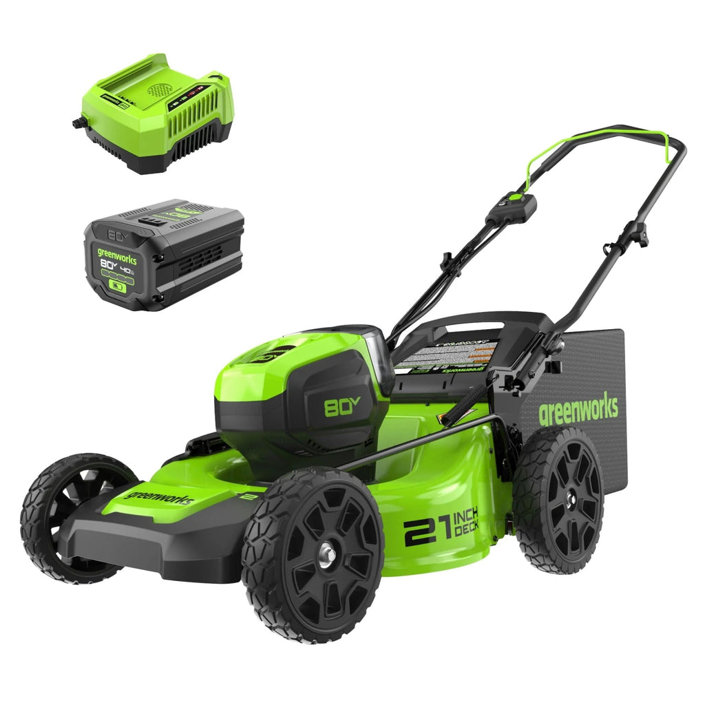 Tondeuse à gazon à gazon sans fil Greenworks 80V 21 sans balais