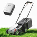 Tondeuse à gazon à gazon sans fil Litheli 14 pouces, tondeuse à pousser à batterie sans balais avec batterie 5,0 Ah, hauteur de coupe réglable sur 5 positions, sac de 8 gallons, coupe-herbe légère pour les jardins de petite et moyenne taille