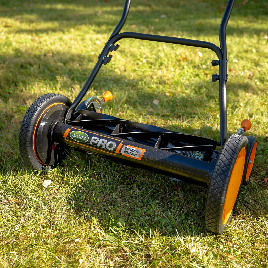 Tondeuse à gazon à gazon manuelle Scotts 716-18S de 45,7 cm (18 pouces) à 7 lames, verte