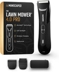 MANSCAPED® The Lawn Mower® 4.0 PRO - Tondeuse à gazon pour le maillot et le corps, lame SkinSafe® améliorée, étanche et utilisable sur peau sèche ou humide, compatible avec la recharge USB-C et sans fil, rasoir intime pour homme avec verrouillage de