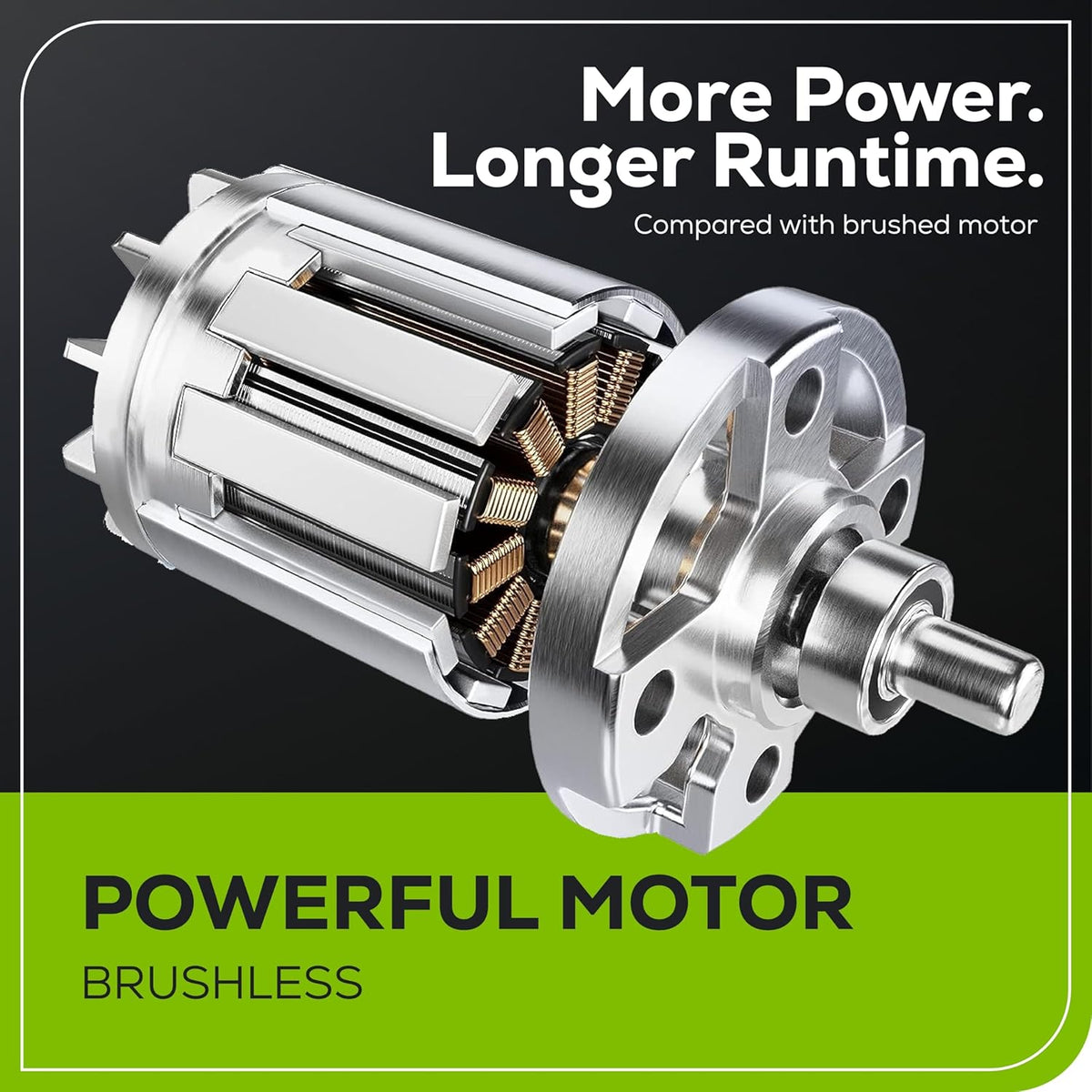 Tondeuse à gazon à gazon sans fil Greenworks 24 V 13" avec batterie 4,0 Ah et chargeur. Tondeuse à pousser sans entretien avec fonction mulching/ramassage 2 en 1.