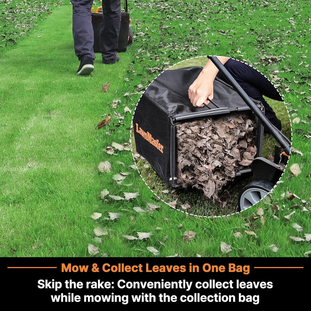 Tondeuse à gazon sans balais LawnMaster CLMF4817E 48V MAX avec 2 batteries 24V MAX 4,0 Ah et un chargeur double
