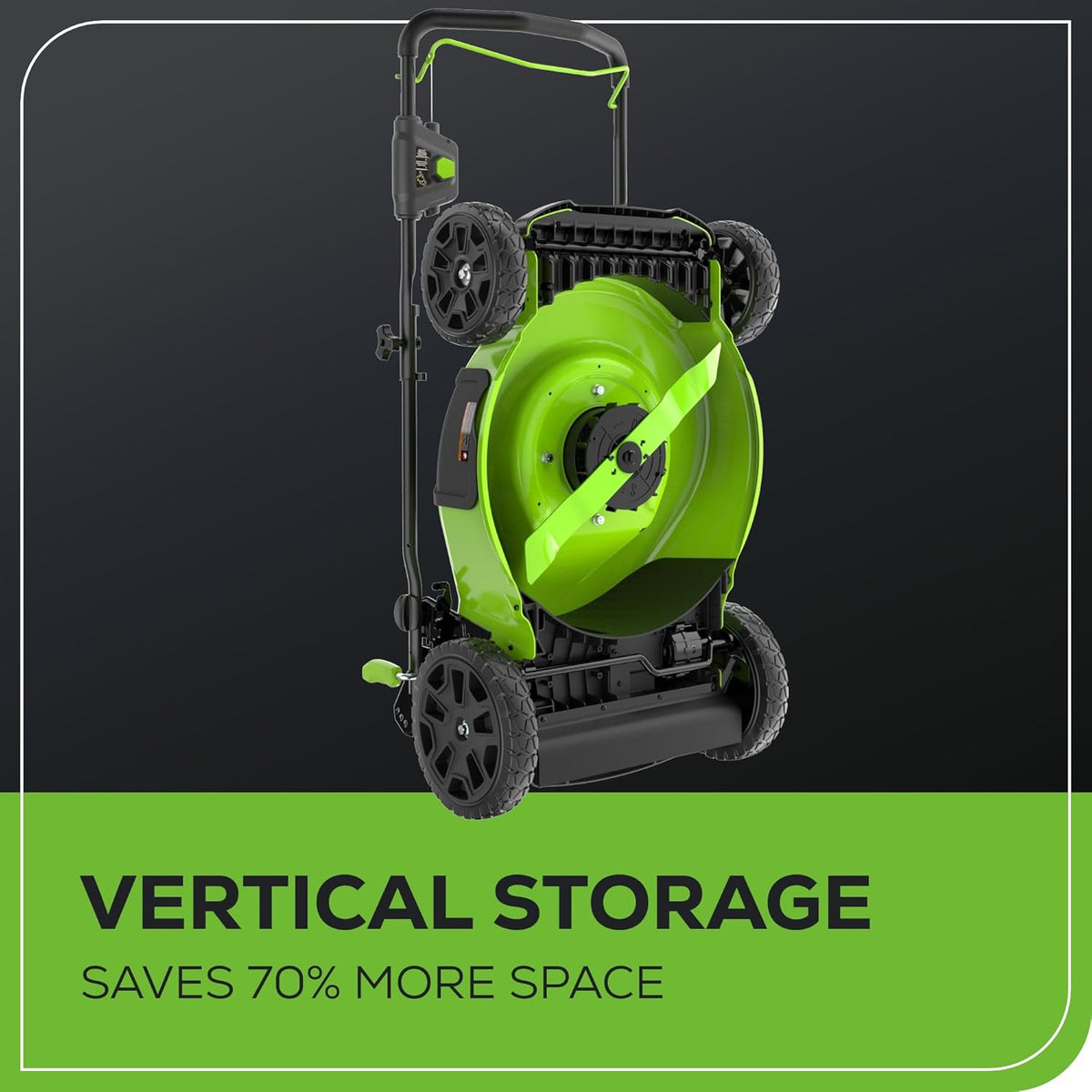 Tondeuse à gazon à gazon électrique sans fil Greenworks 80 V 53 cm (à pousser) + souffleur de feuilles axial (500 CFM) + coupe-bordures 33 cm (75+ outils compatibles) (2) batteries 2,0 Ah et chargeur rapide 30 minutes