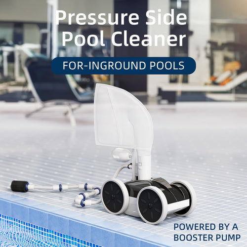 Appareil de nettoyage de piscine sous pression latérale MAKHOON Upgrade – Nettoyeur de piscine professionnel pour effectuer le nettoyage performant – Structure stable à 4 roues