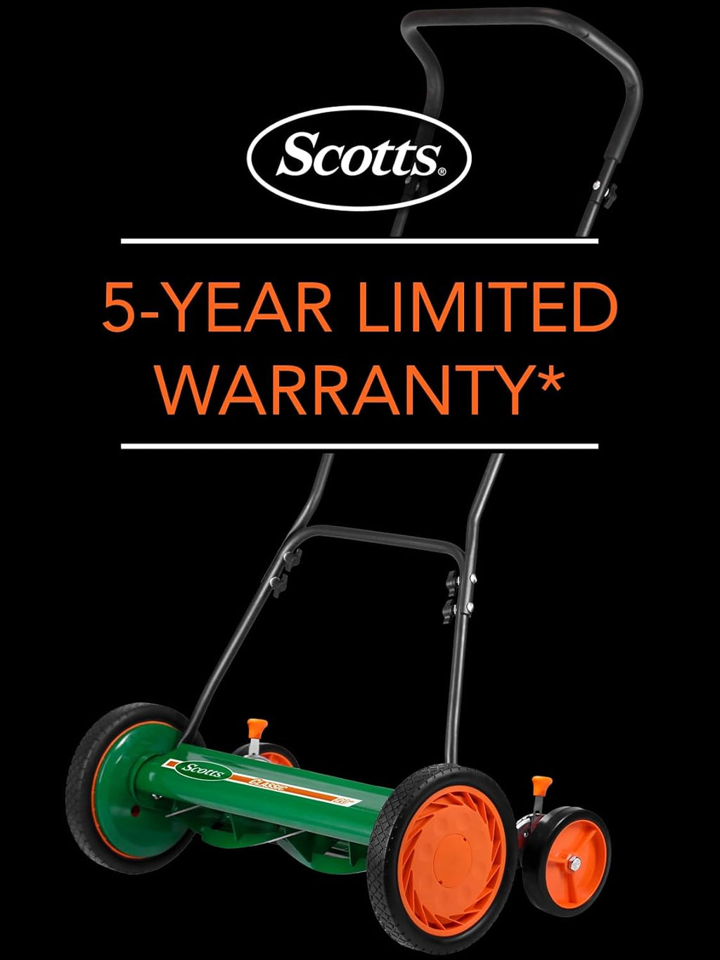 Scotts Outdoor Power Tools 2000-20S Tondeuse à gazon à gazon manuelle classique à 5 lames de 51 cm (20 pouces), verte