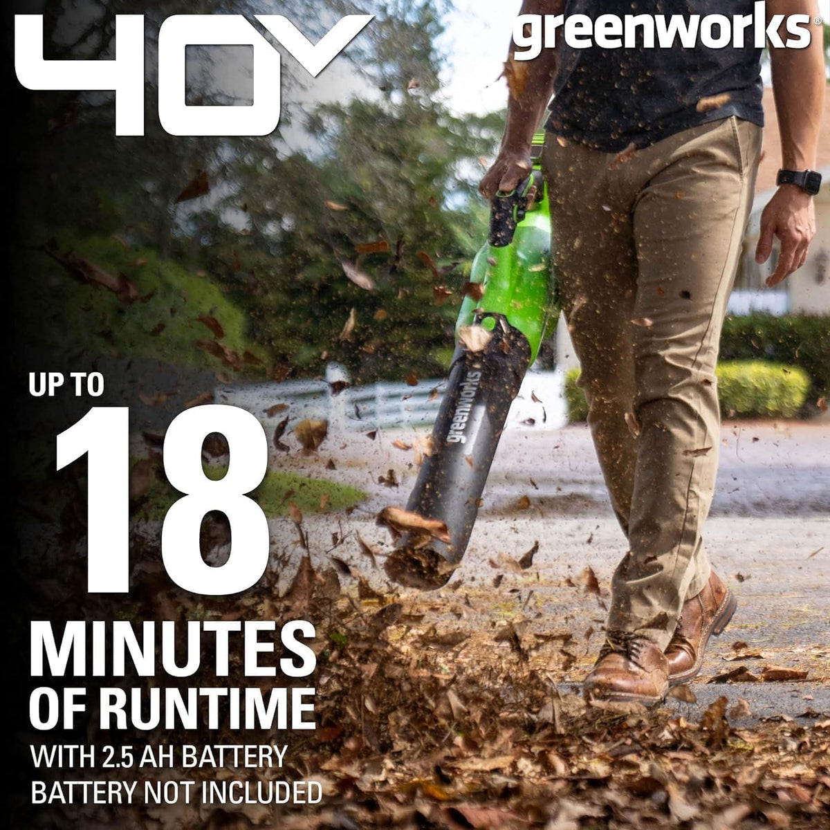 Tondeuse à gazon à gazon autotractée Greenworks 40V 21, souffleur de feuilles axial (500 CFM / 120 MPH), coupe-bordures 13 pouces avec 2 batteries (5 Ah + 2 Ah) et chargeurs