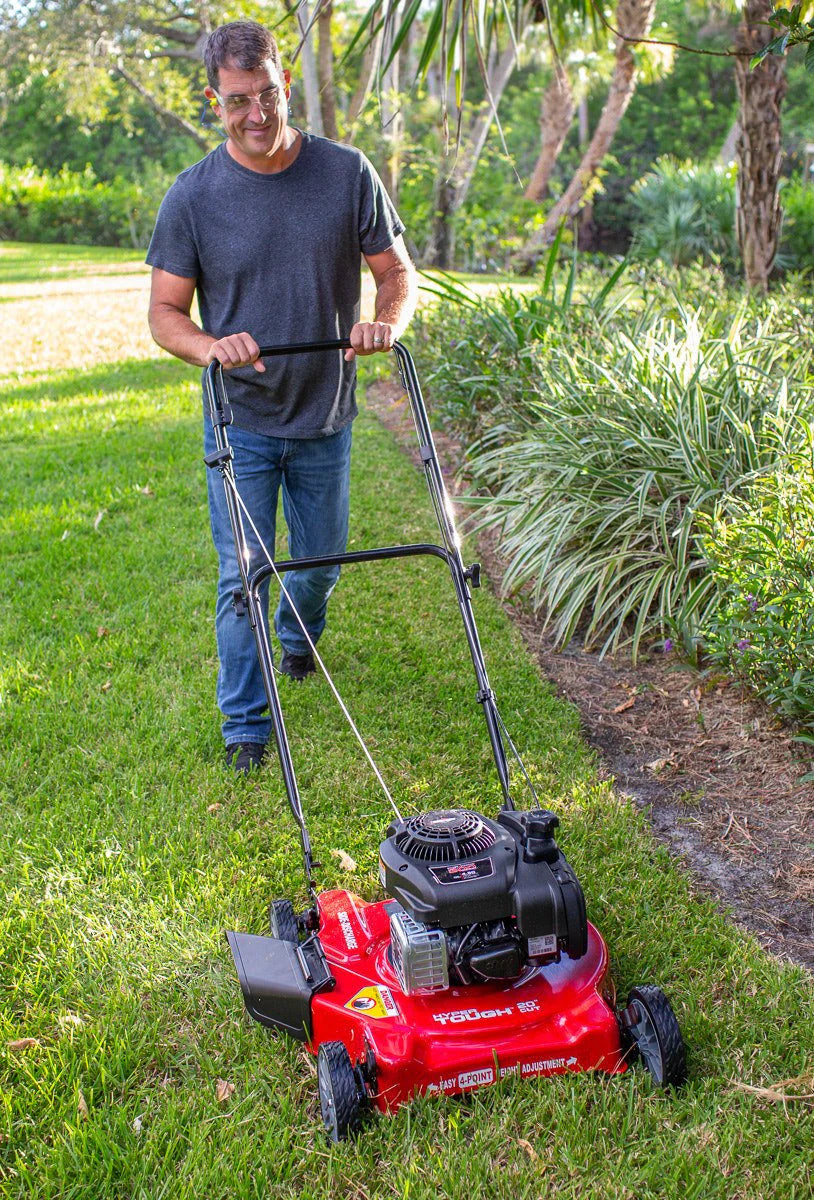 Tondeuse à gazon à gazon à pousser de 50 cm (20 pouces) et 125 cm³ avec moteur Briggs & Stratton