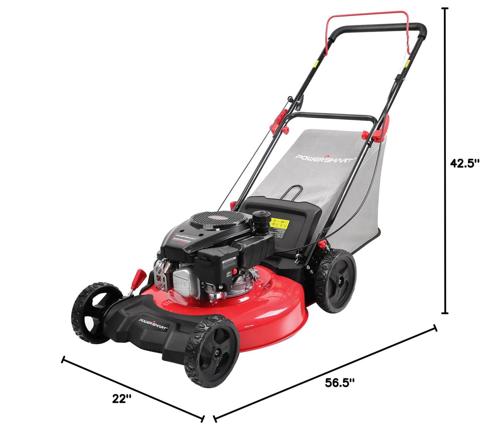 Tondeuse à gazon à gazon à essence POWERSMART EasyGlide 53 cm (21 pouces) - 3 en 1 144 cm³