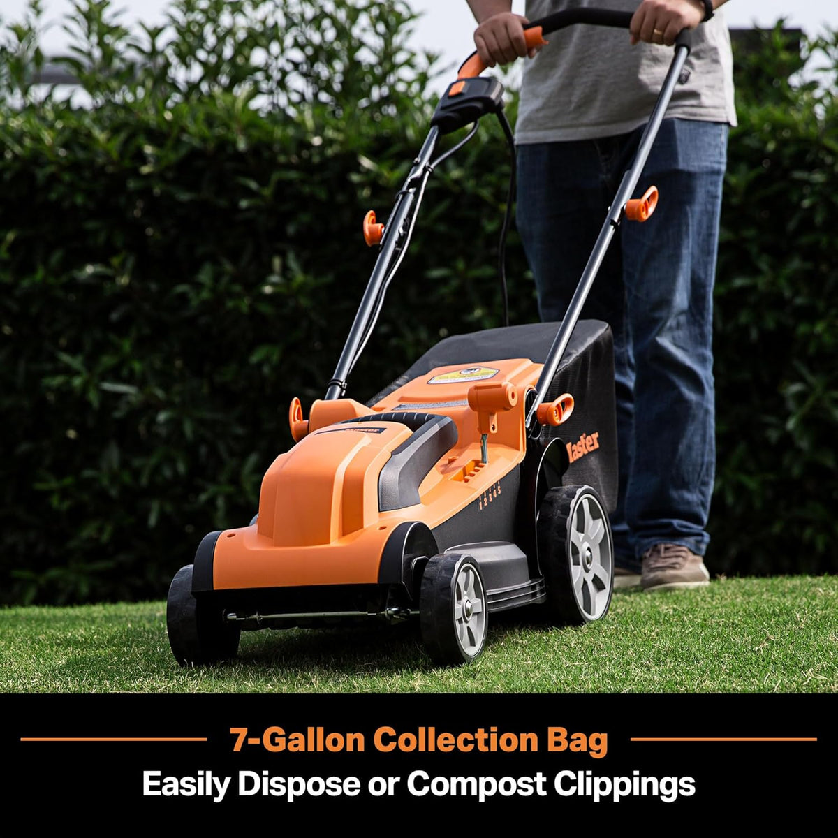 Tondeuse à gazon à gazon électrique filaire LawnMaster MEB1114K, 15 pouces, 11 A