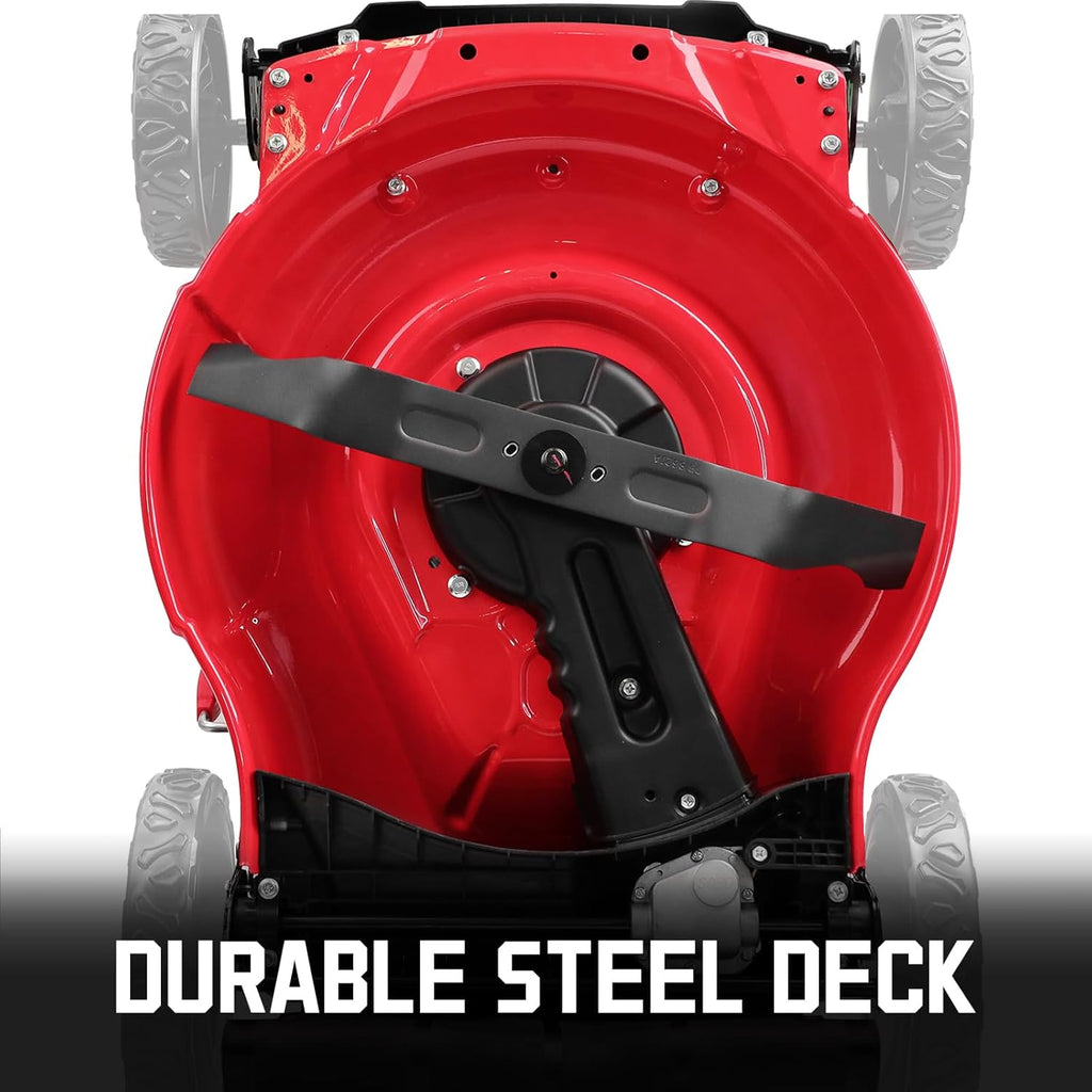 Tondeuse à gazon à gazon à essence PowerSmart de 53 cm (21 po) avec moteur Briggs & Stratton E300 de 125 cm³, tondeuse poussée 2 en 1 avec broyage et éjection latérale.