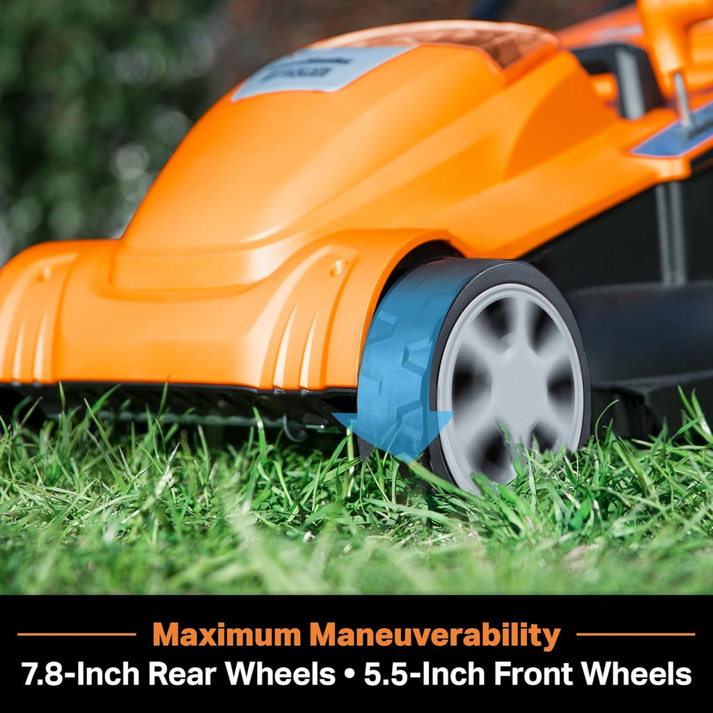 Tondeuse à gazon sans balais LawnMaster CLMF4817E 48V MAX avec 2 batteries 24V MAX 4,0 Ah et un chargeur double