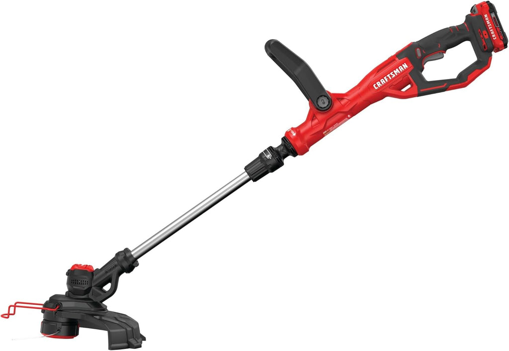 Coupe-bordures et dresse-bordures sans fil pratique CRAFTSMAN V20, avec batterie 2,0 Ah et chargeur, léger, autonomie prolongée, 2 vitesses (CMCST900D1)