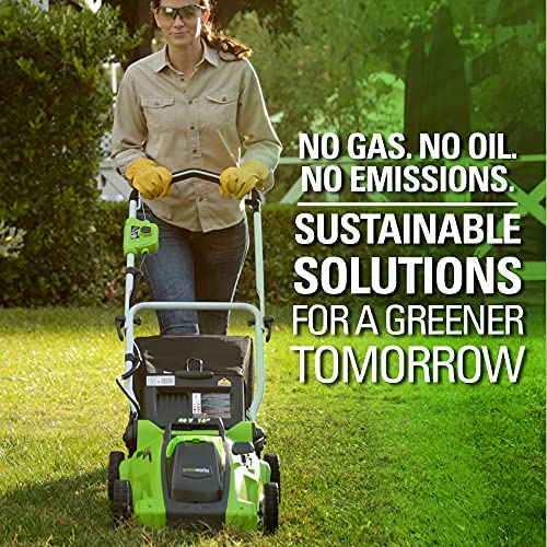 Tondeuse à gazon à gazon électrique sans fil Greenworks 40V 16, batterie 4,0 Ah et chargeur inclus