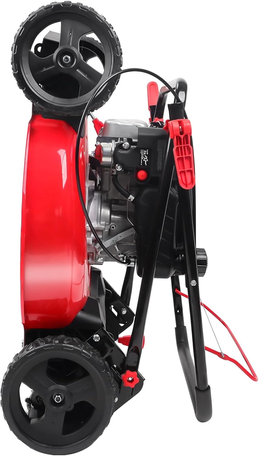 Tondeuse à gazon à gazon à essence PowerSmart de 53 cm (21 po) avec moteur Briggs & Stratton E300 de 125 cm³, tondeuse poussée 2 en 1 avec broyage et éjection latérale.