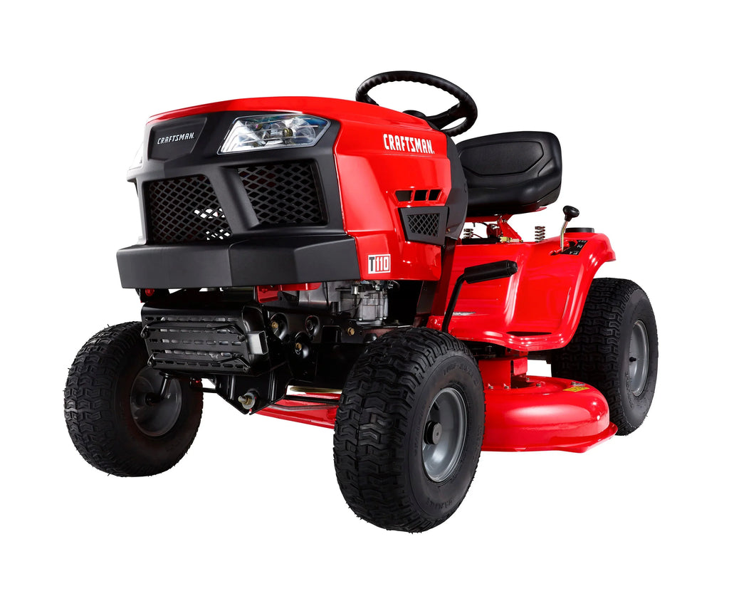Tondeuse à gazon autoportée Craftsman T110 de 107 cm (42 po) avec moteur Briggs & Stratton de 17,5 HP et transmission à 7 vitesses, modèle 13AN77XS093